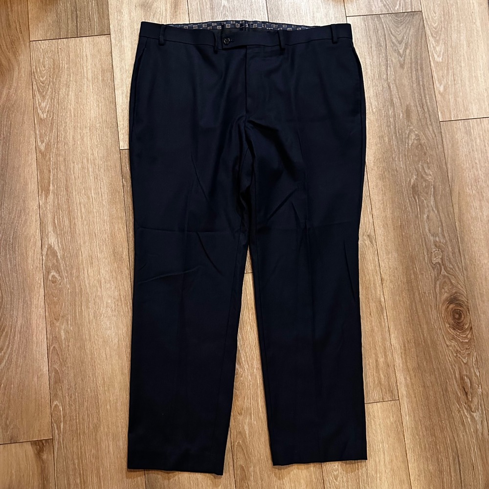 Lauren Ralph Lauren Mens Dark Grey Flat Front Dress Pants Trousers 38x30